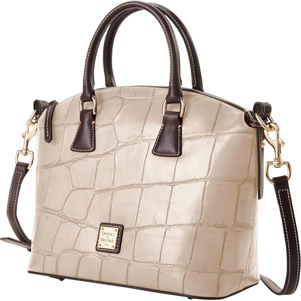 NWT Dooney & Bourke Beige Croc Satchel - Picture 6 of 9